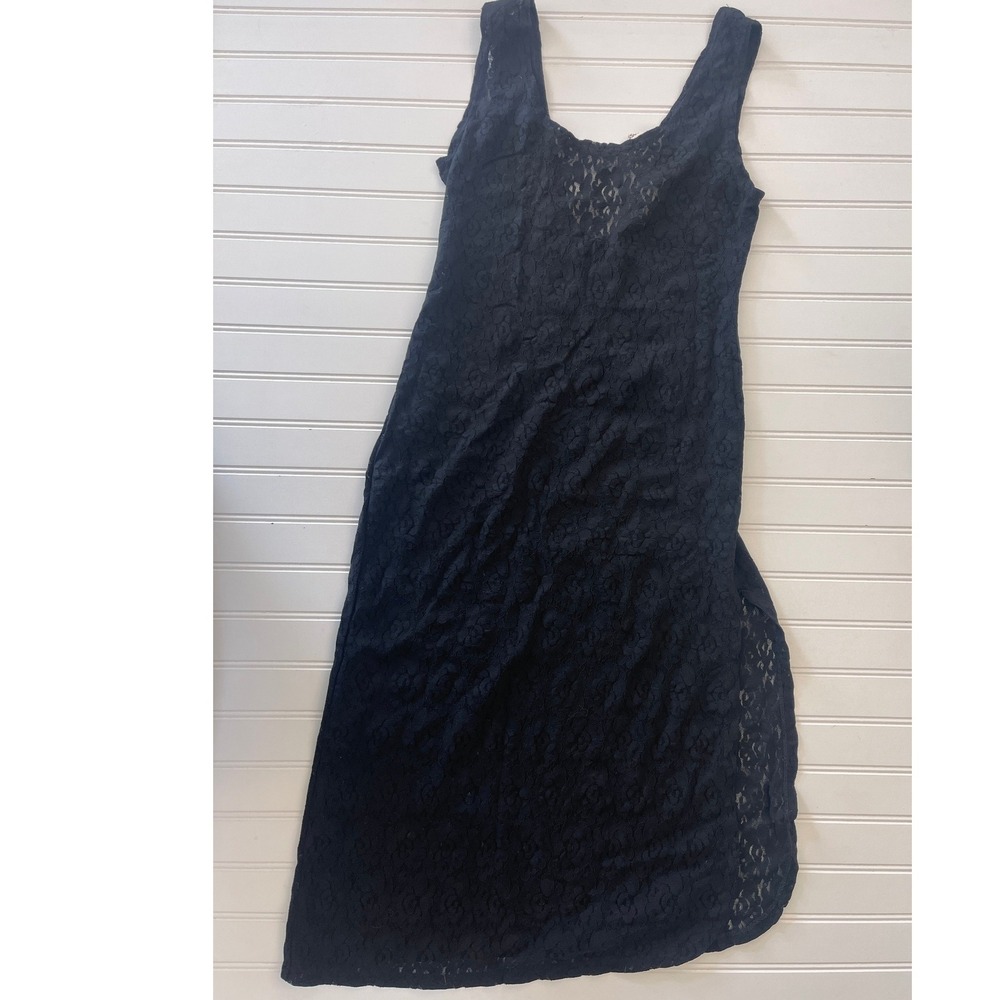NWT Vintage Val Mode Lingerie Floral Lace Scoop Neck Dress Side Slit Women Small